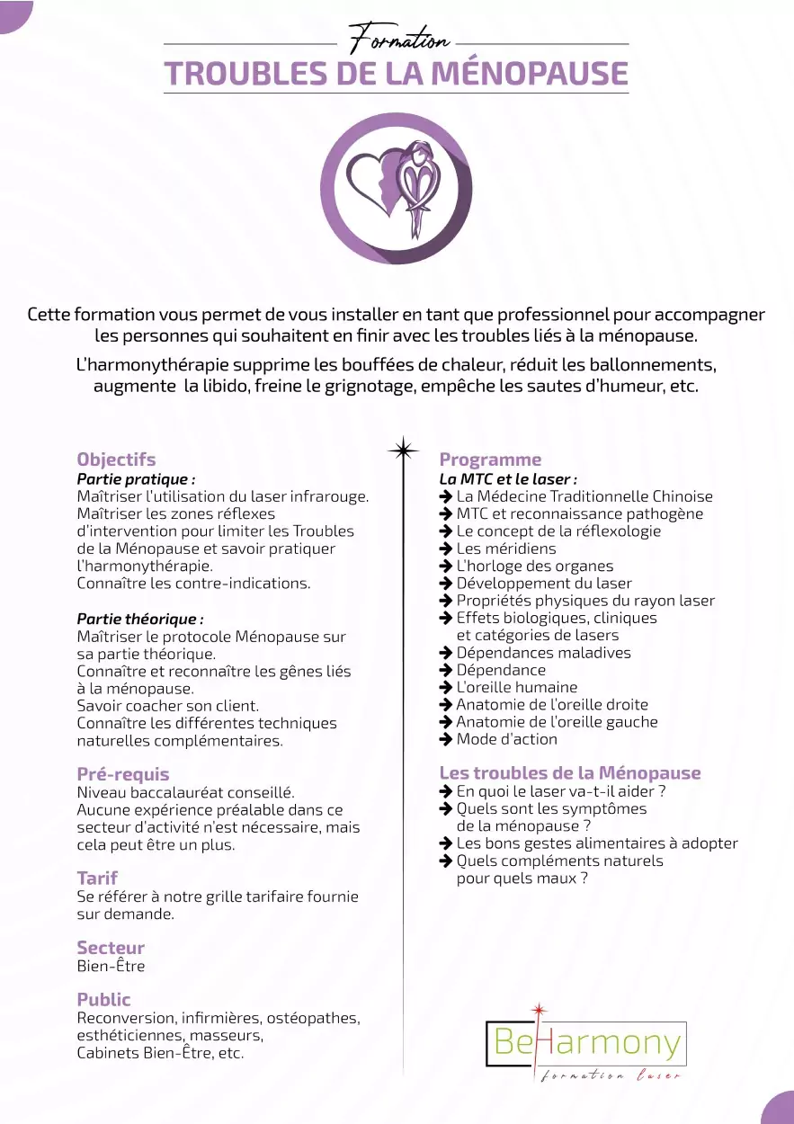 formation laser troubles de la menopause